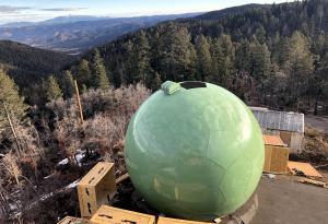 Green radome to match the forest surround